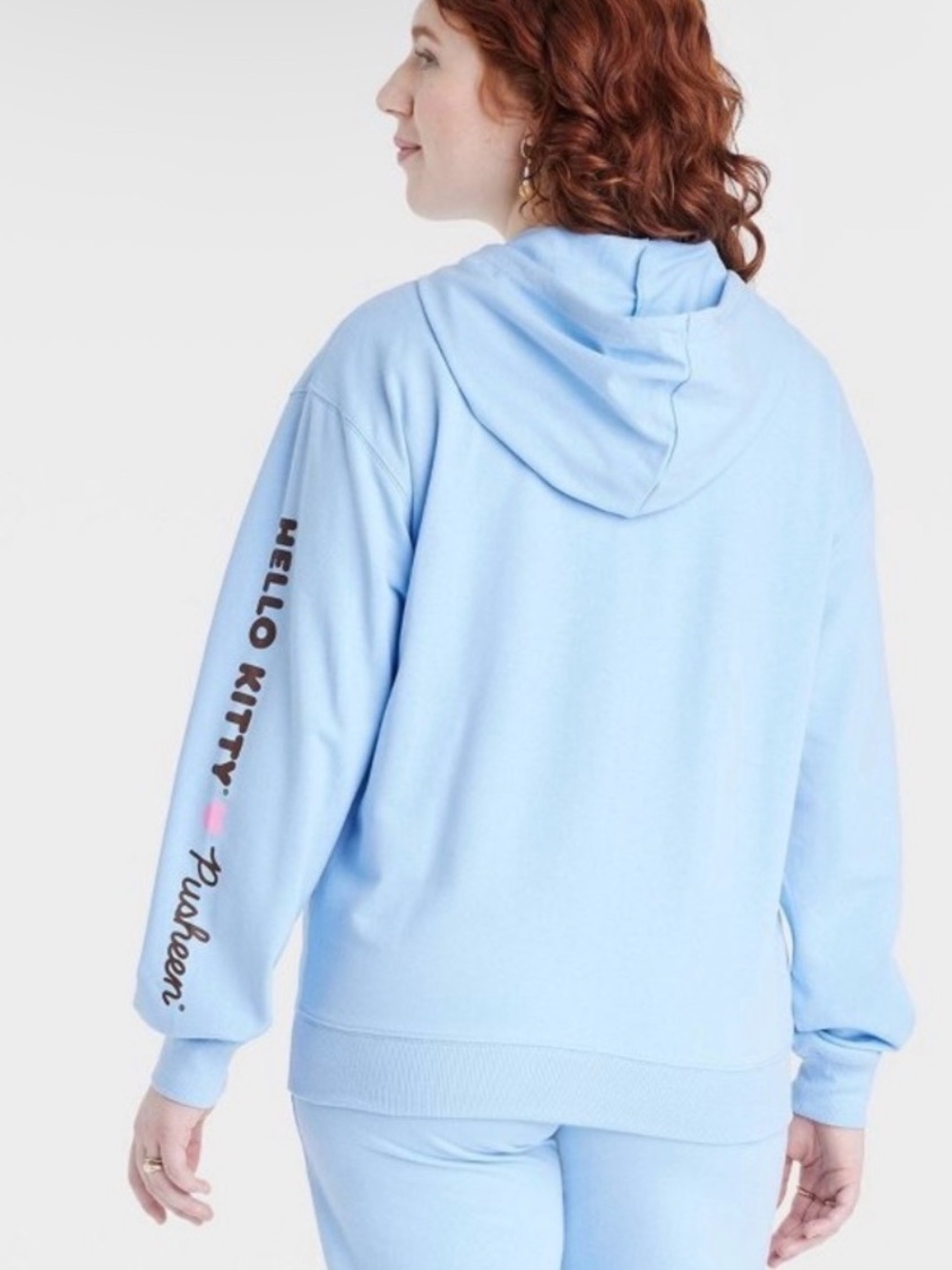 Hello Kitty x Pusheen 2021 Collab Blue Zip Hoodie XL Sanrio Kawaii - Picture 5 of 10